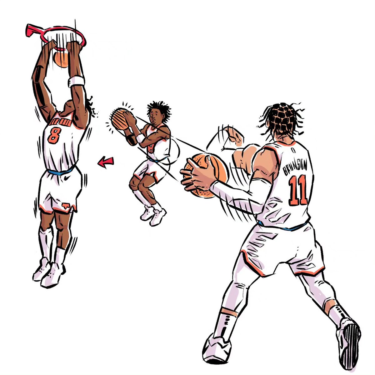 luckymong1's tweet image. Brunson ➡️ OG #jalenbrunson #oganunoby #knicks