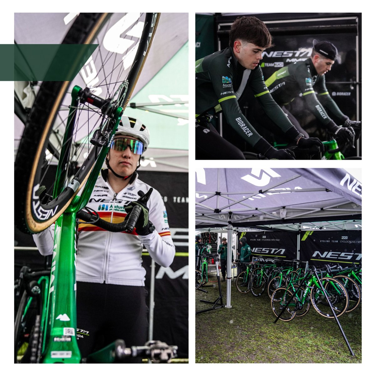 nestacx's tweet photo. Todo listo ya para afrontar la parte final de la temporada con importantes objetivos por delante comenzando por una de las grandes fiestas del ciclocross español en #CECXAmurrio24
#Nestawheels #MMRbikes #bioracerfamily #AsturiasParaisoNatural #galferbrakes #CrownPro #rideshimano https://t.co/Inax7mlq42