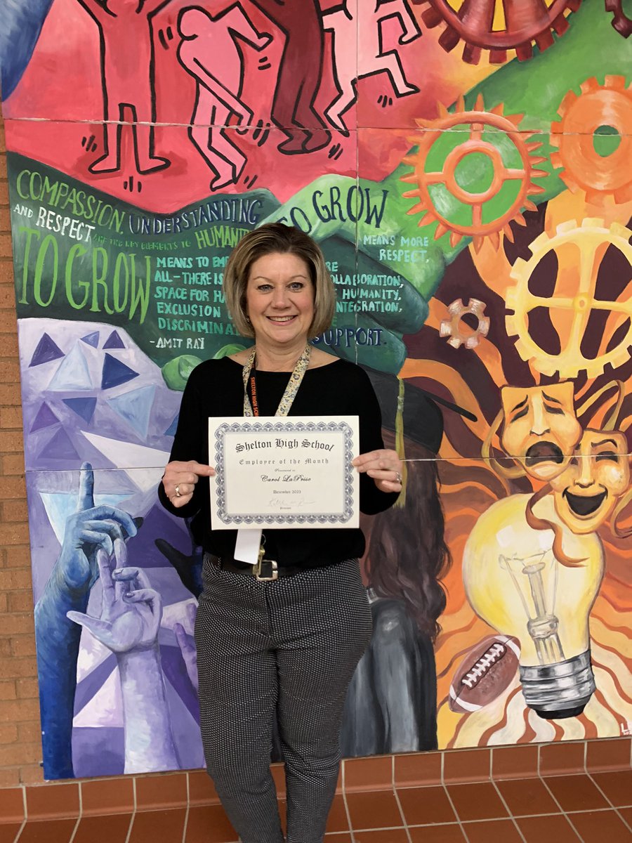 Congratulations to our December Employee of the Month - Mrs. Carol LaPrise.  Thank you for all you do for our school, students, and community.