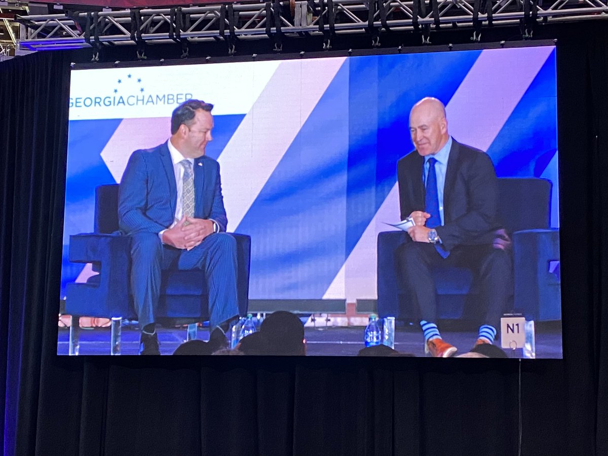 GAChamber's tweet photo. @LtGovJonesGA applauds @GovKemp's efforts in economic development across the state, especially in rural areas. An emphasis is placed on the need for infrastructure as we move toward Georgia's future. #EggsIssues24 #GAPOL https://t.co/bgBOh9Cdd3
