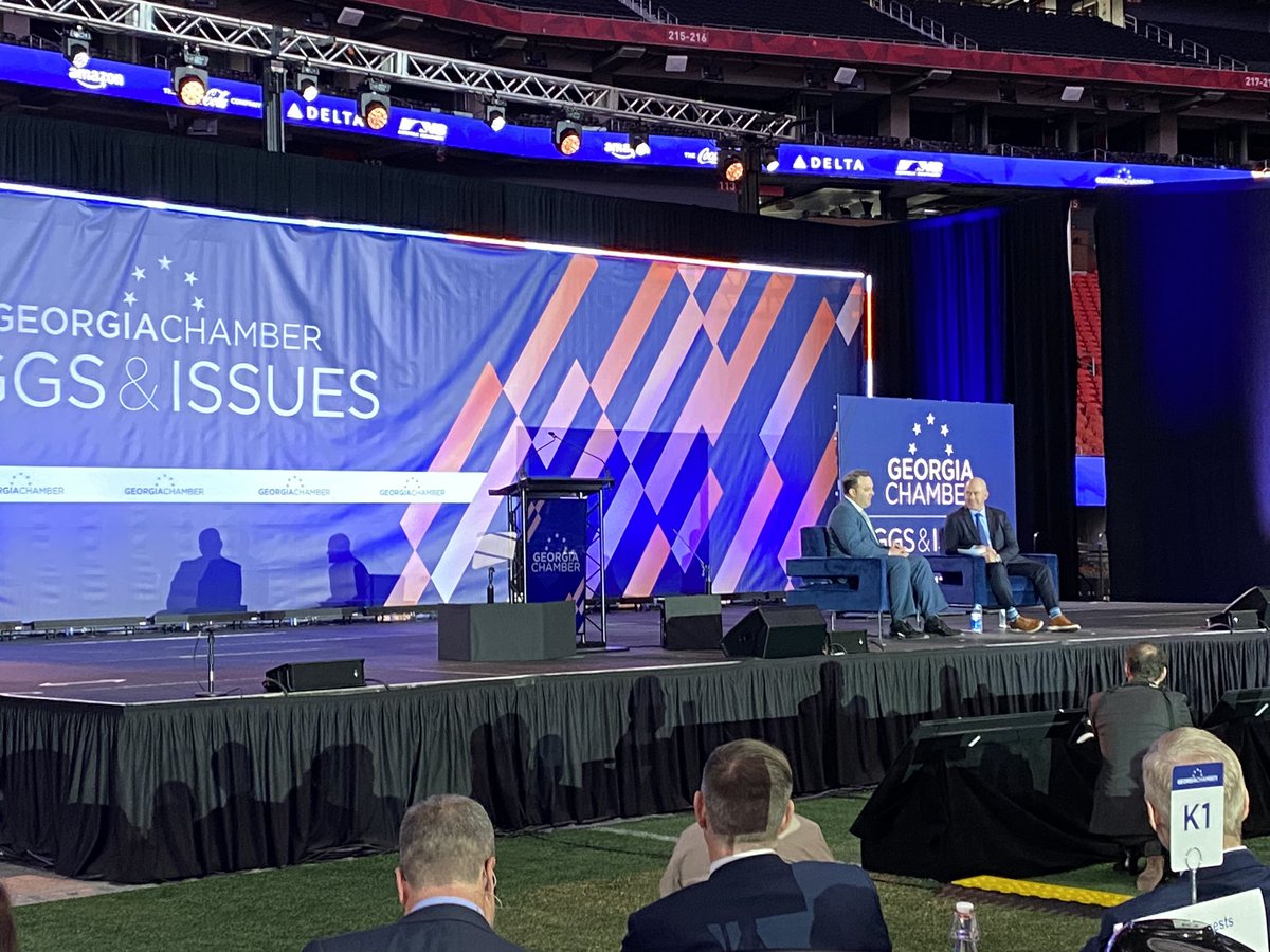 GAChamber's tweet photo. @LtGovJonesGA applauds @GovKemp's efforts in economic development across the state, especially in rural areas. An emphasis is placed on the need for infrastructure as we move toward Georgia's future. #EggsIssues24 #GAPOL https://t.co/bgBOh9Cdd3