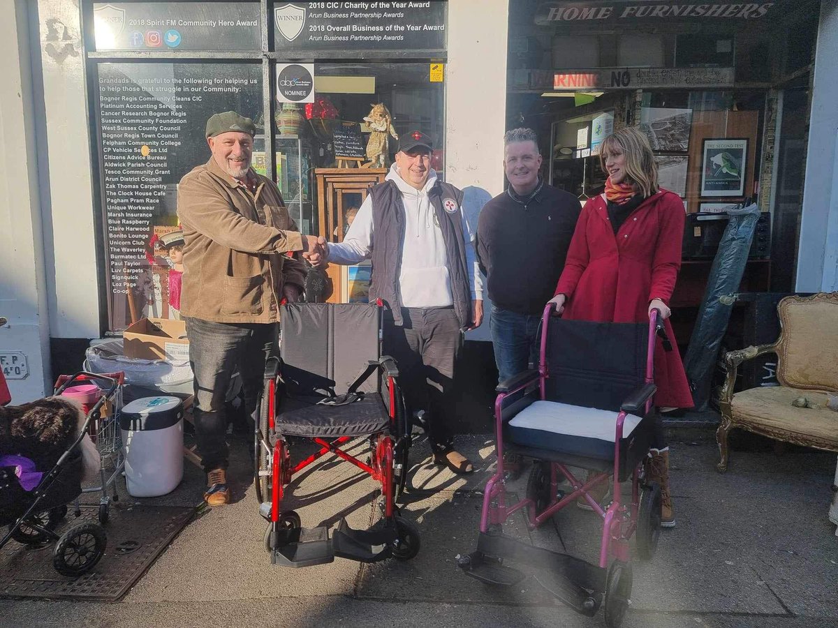 Today I had the honour of donating two wheelchairs to Grandads Front Room in Bognor Regis, West Sussex, on behalf of Knights of Saint Thomas of Canterbury, to be used for people in the community.