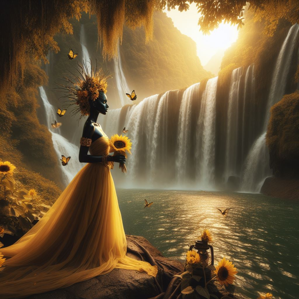 A água vem rolando a gruta
Cachoeira e cachoerinha
Na mesa de umbanda mãe oxum é a rainha

A água vem rolando a gruta
Cachoeira e cachoerinha
Na mesa de umbanda mãe oxum é a rainha