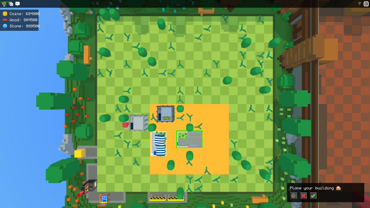 aduermael's tweet image. Wow, look at this cool city-builder made with @cubzh_. ✨
Built in 3 days by @this_mathh (code) &amp;amp; @drouethug (art). Thanks for publishing it on GitHub, give them stars! ⭐️⭐️⭐️
github.com/TekMath/CityTy…