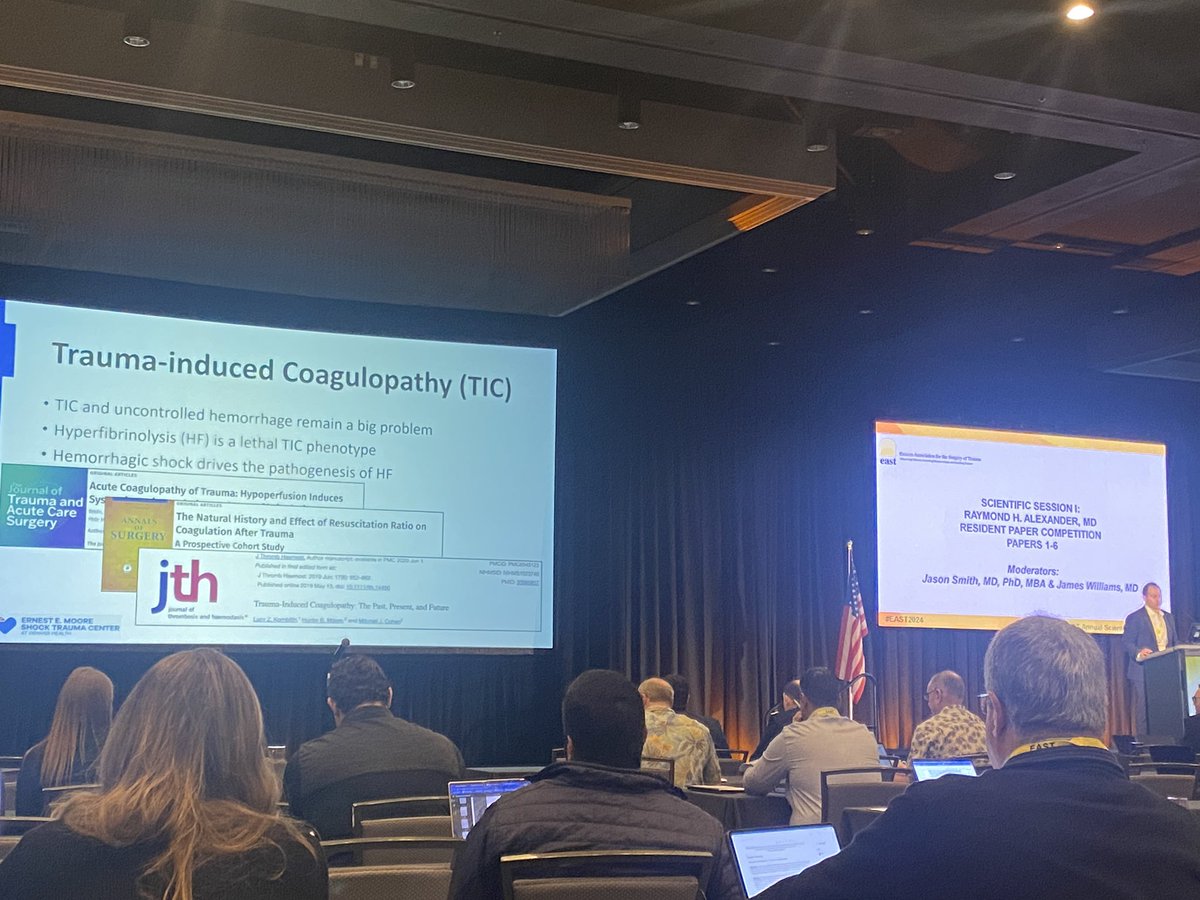 JuliaColemanMD's tweet photo. Love seeing work from my place of training @CUDeptSurg @DenverHealthMed at #EAST2024 - kudos to @tschaidmd for his presentation on EtCO2 predicting hyperfibrinolysis in trauma patients @EAST_TRAUMA https://t.co/jzMzBjx1xC