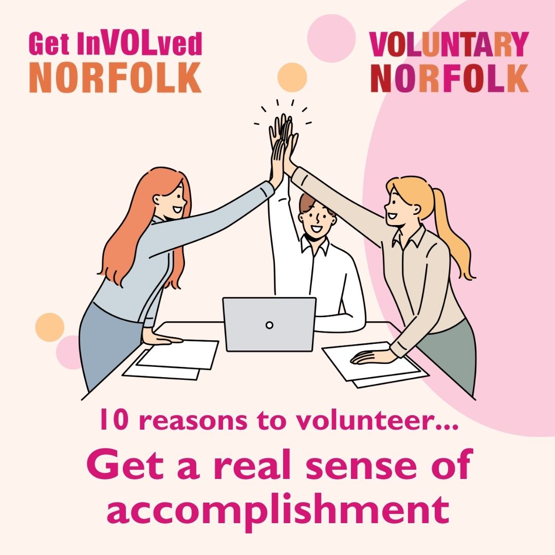 📢Another great reason to volunteer... 🌟Get a real sense of accomplishment 🙏Volunteering roles are so important in helping others and strengthening communities. 🔍Have a look at some of our volunteering opportunities on offer across Norfolk here: voluntarynorfolk.org.uk/register-to-vo…