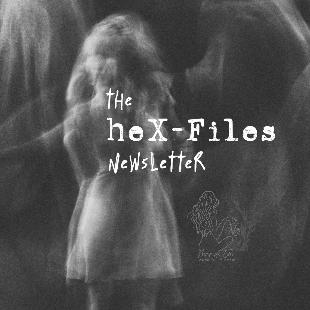 The first issue of my new newsletter The heX-Files, where chaos meets stream of consciousness, drops Thursday on the new moon! Make sure you're on my list for all the weirdo goodness:
healingforhotmesses.com/hexfiles