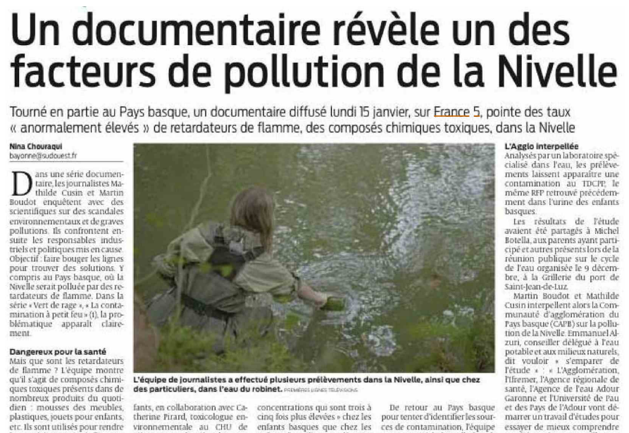 francetvpro's tweet photo. #LesMediasEnParlent des révélations de l'enquête @MartinBoudot @MathildeCUSIN sur les retardateurs de flamme : pompiers exposés, jouets et eau contaminés @Telerama @sudouest 

Vert de Rage : la contamination à petit feu

▶️Lun 15/01 à 21.05 | #France5 et https://t.co/JqV7mXAoWY https://t.co/ts5gmG7Sbd