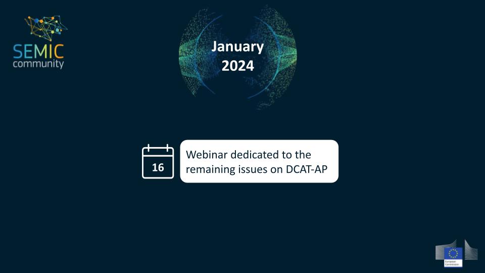 InteroperableEU's tweet image. Continuing on last year’s flow, the Semantic Interoperability Community (#SEMIC) will organise a new #DCAT_AP webinar and has published some recent articles in the month of January.

Curious? Check it out here!
👉europa.eu/!4g8XmX