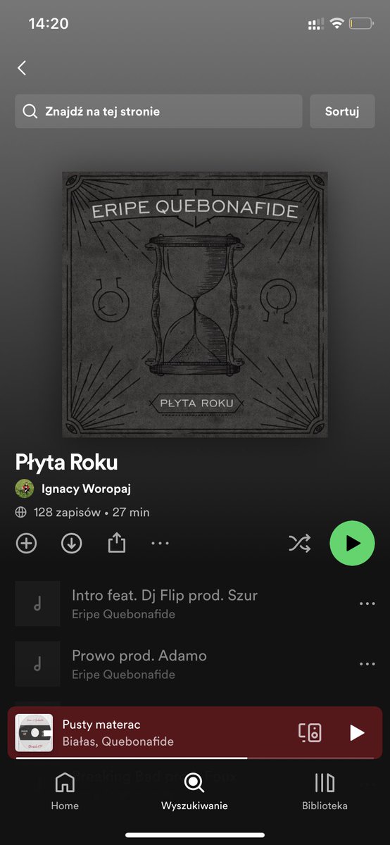 k_nieporzadek's tweet photo. Ej no bo. Czy @MlodyGrabus aka Quebonafide nie chciałby wrzucić na spoti PŁYTY ROKU? #quebonafide #spotify #mochi #quebo #eripe
real jpg: https://t.co/X4CHiSGZUF
