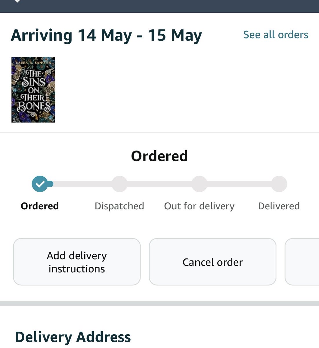 NOT LONG NOW 🥺 

If you haven’t already preordered a copy of <a href="/LauraRSamotin/">Laura R. Samotin</a> ‘s queer dark fantasy, The Sins on Their Bones, you really should 🖤🖤🖤