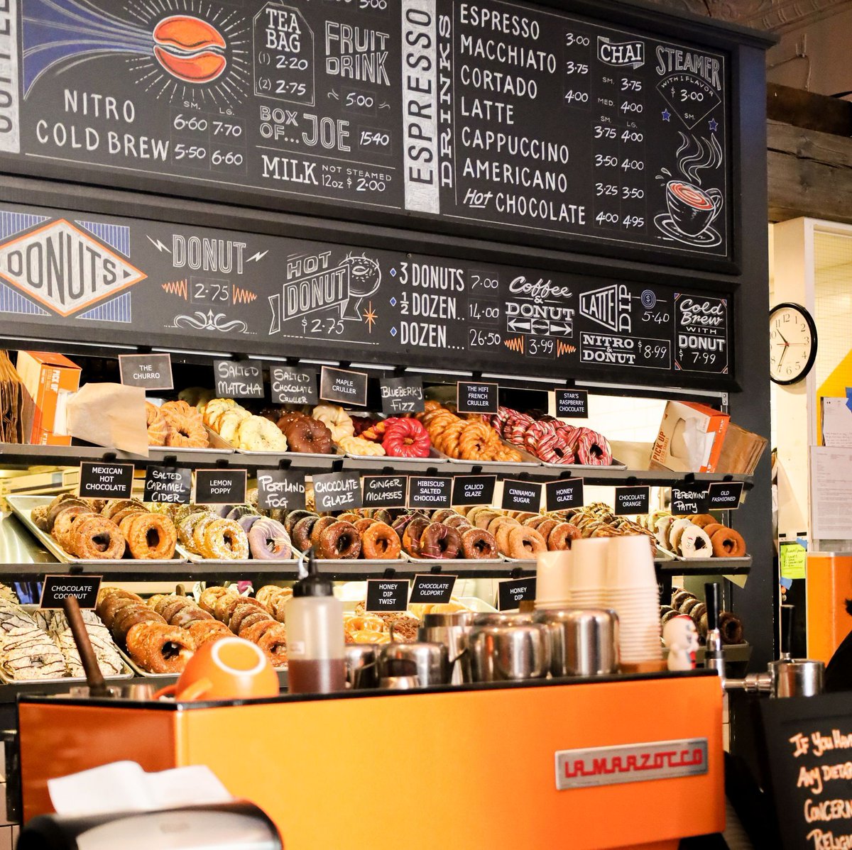 hifi_donuts's tweet image. Come for the donuts, stay for the vibes ✨ 

Don't forget, we're CLOSED until January 16th! 

#hifidonutsportland #hifi #mainedonuts #homemadedonuts #cookedinlard #goodvibes #portlandmaine #portlanddowntown #portlandoldport #maine
