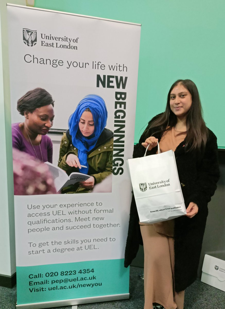 UEL_PEP's tweet photo. And the winner is....UEL alumna Sadia Shiraj, who takes away a goodie bag from the Newham Early Years Conference @UEL_News. Sadia graduated with a BA (Hons) in Early Childhood Studies @UEL_EduandCmty  and currently works at @AltmoreInfant School. https://t.co/BVuh6KwPcy
