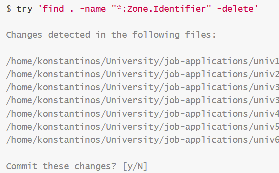 Konstantinos Kallas (@konskallas) on Twitter photo Are you using Github Copilot? Are you terribly afraid that you will accidentally delete your system 🔥 when running the suggested shell commands? try comes to the rescue 🧯 Use try to run any command in a lightweight sandbox that you can then inspect before committing 🧵 Are you using Github Copilot? Are you terribly afraid that you will accidentally delete your system 🔥 when running the suggested shell commands? try comes to the rescue 🧯 Use try to run any command in a lightweight sandbox that you can then inspect before committing 🧵