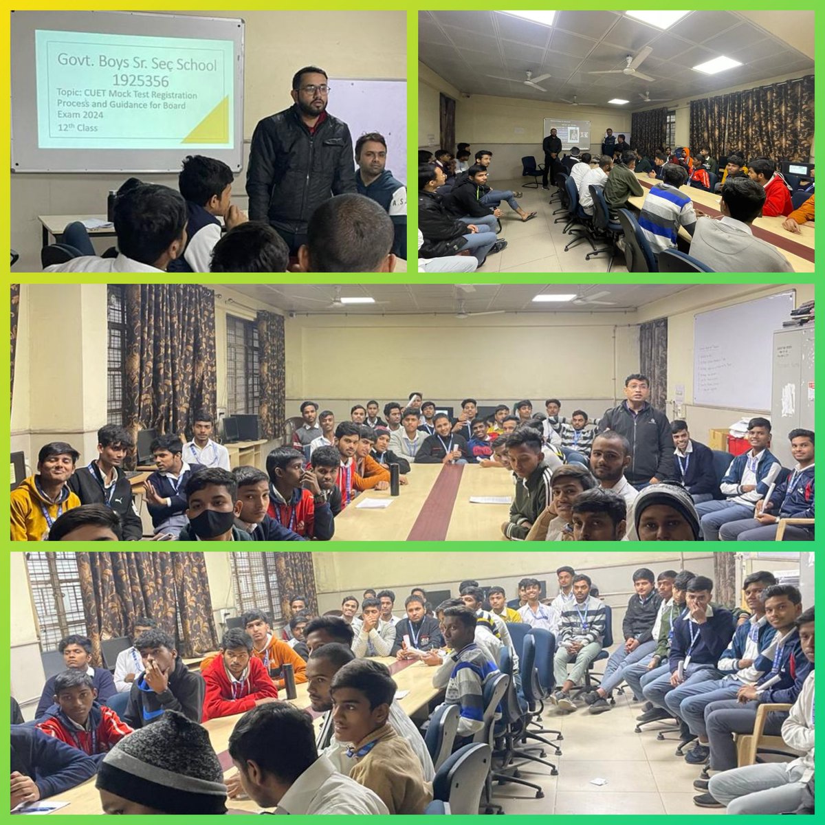 G1925356's tweet photo. "Success is no accident. It is hard work, perseverance, learning, studying, sacrifice, and most of all, love of what you are doing or learning to do."
Glimpses of session regarding registration for CUET Mock Test (EDU DEL Portal)- class 12th on 27/12/2023. https://t.co/jXnWM04OaL