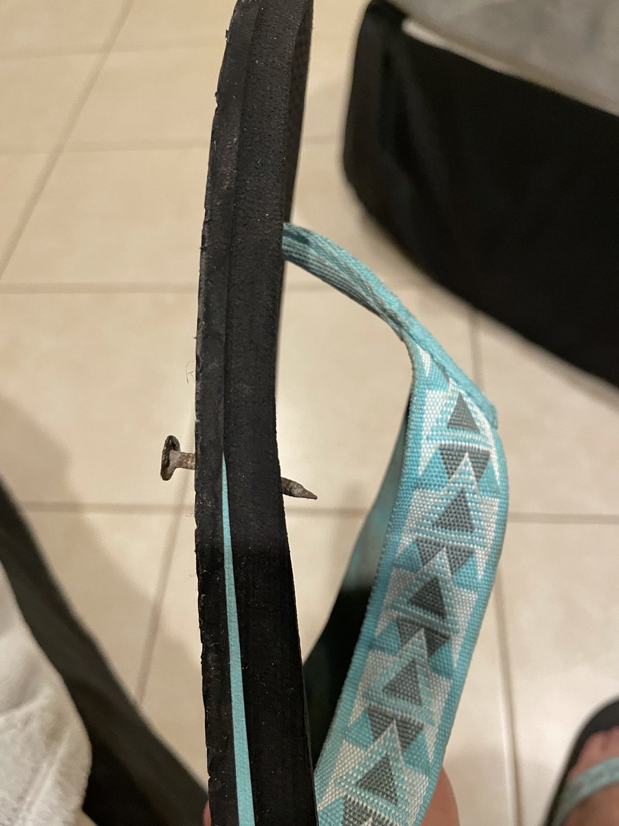 klcarr892's tweet photo. @SureAsMel @Airbnb I stepped on a nail at my @Airbnb two years ago. Went right through my foot. Proceeded to find a dozen or so more. Host said he would have “maintenance check next time they were out”. Needed tetnus shot and x-ray. Host refused to pay for medical bills. https://t.co/821GH19gtl