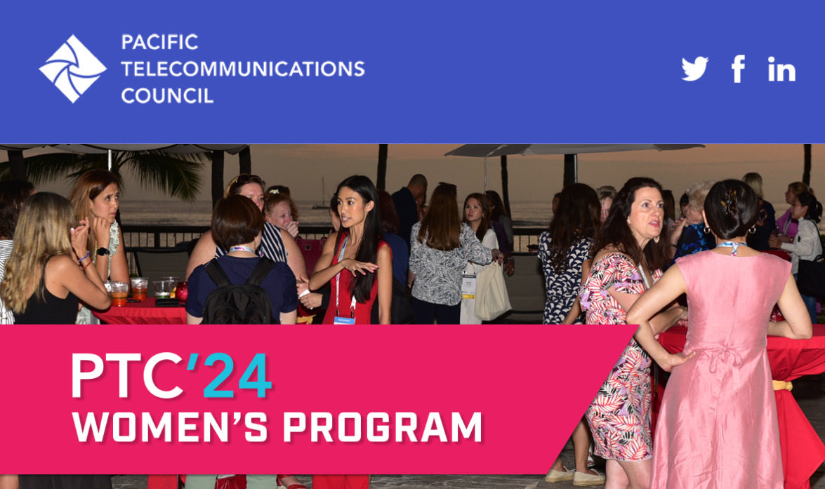 _BrianMoon's tweet photo. Official PTC Women’s Program @ #PTC24!

Power Women Breakfast Series, 22-23 Jan (welcome remarks by Lt. Gov. Sylvia Luke on 23 Jan) &amp; exclusive PTC Women’s Reception, Tuesday evening.

Thank you sponsors! @ArcadianFiber @CoreSite @digitalrealty @Infinera Paul Hastings https://t.co/dwMFE8y1rD