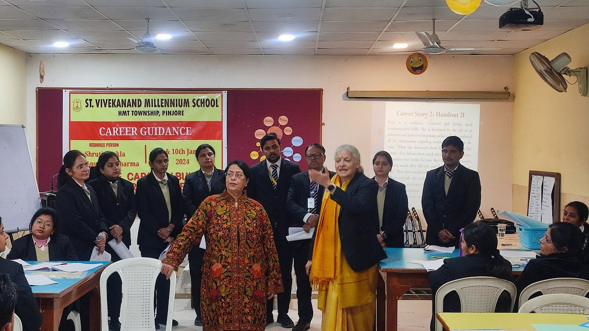 SVMS_Pinjore's tweet photo. Two Days Capacity Building Workshop organized at SVMS

The "Career Guidance" workshop was organized at the St. Vivekanand Millennium School, HMT Township, Pinjore, under the CBSE Capacity Building Program. 
#SVMSWorkshop #CareerGuidance #ProfessionalDevelopment 🌟🚀 https://t.co/KBa3qip754