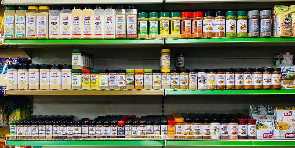 KMFoodStoreLtd's tweet photo. We have increased our Badia product line. Lots more new and exciting seasonings. come and spice up your cooking with Badia. #Badia #Spices #finsburypark #London #KMFoodStore https://t.co/Ty7kvh1nBi