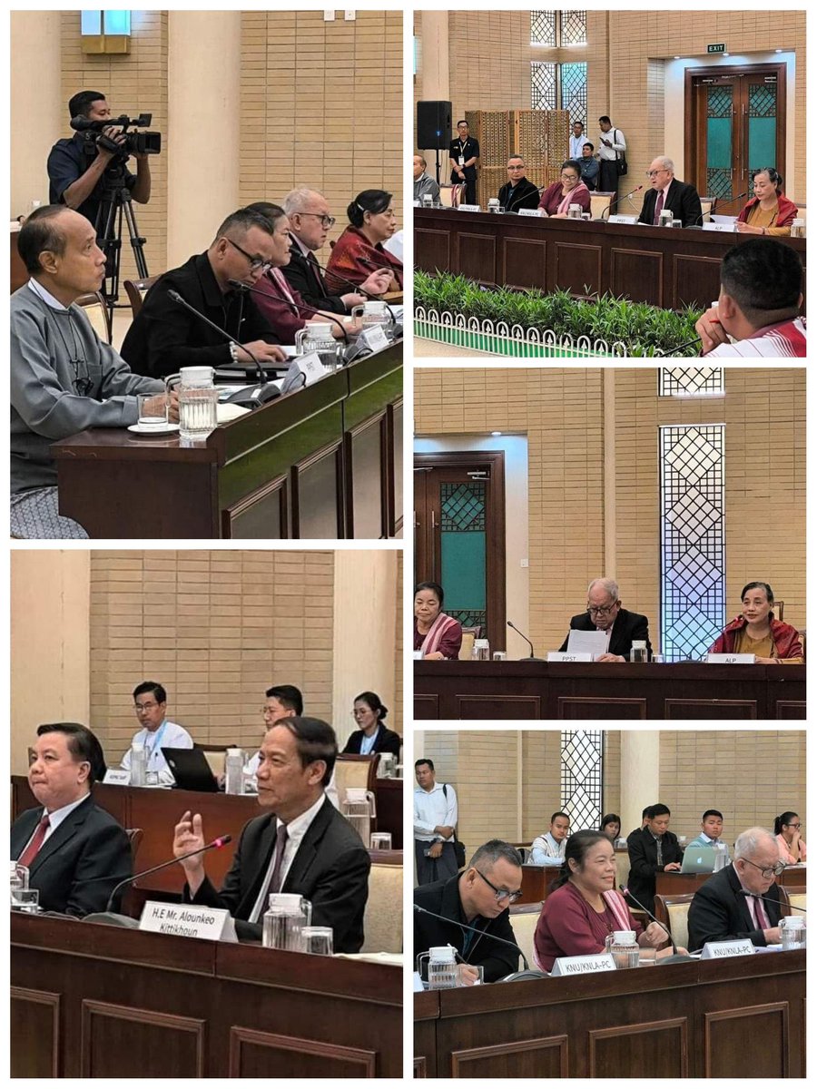 MoeSatKhinn's tweet photo. Mr. Alounkeo Kittikhoun, ASEAN special envoy to #Myanmar met with 7 EAOs as per invitation of #NSPNC today, 10 Jan, in Naypyitaw. #whatshappeningMyanmar
@MayWongCNA @TostevinM @XHNews @CNN @BKK_POST https://t.co/pNz9fcM0LS