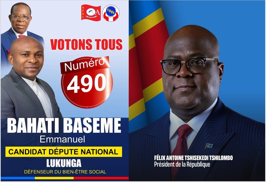 DRCNewsToday's tweet photo. Le Co-fondateur, Secrétaire National de l'#AFDC en charge des questions politiques et Président National de la #FBBE, #BAHATI_BASEME_Emmanuel adresse ses sincères félicitations à son Excellence #Félix_TSHISEKEDI pour sa brillante élection #PR06 et lui souhaite un Fructueux mandat https://t.co/saBY0k6r3r