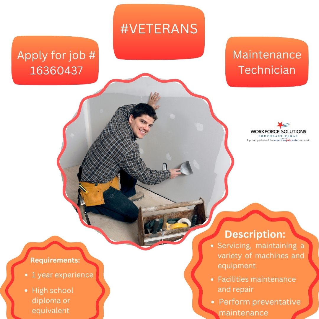 #VETERANS Apply for job #16360437. Contact SETWORKS at 1-877-834-5627 or setworks.org for assistance!