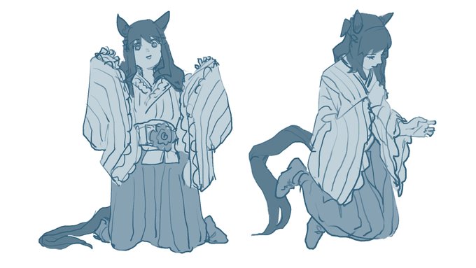 「kneeling tail」 illustration images(Latest)