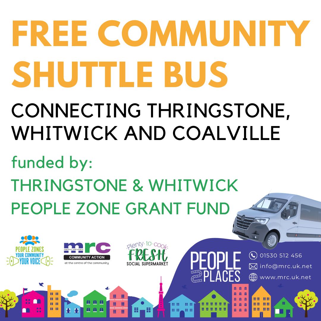 LeicPeopleZones's tweet photo. 🚌 Don't miss out on the FREE Shuttle Bus connecting #Thringstone #Whitwick and #Coalville . You can grab a ride on the community shuttle EVERY WEDNESDAY between January - March funded by @LeicPeopleZones 👀Book your FREE travel now by calling 01530 512 456. https://t.co/He4V3bPMAl