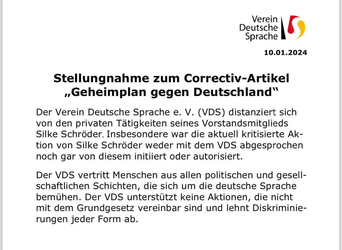 Verein Deutsche Sprache (VDS) tweet media
