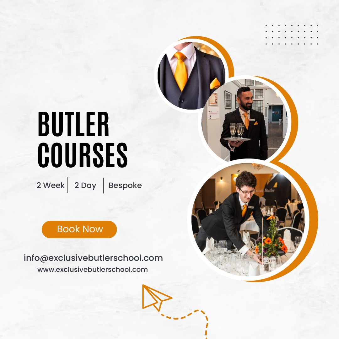 We offer three different Butler Training Programmes. If you're interested in either our 2-week, 2-day or Bespoke courses, get in contact for more information! info@exclsuivebutlerschool.com #butler #ebs #training #courses #housekeeping