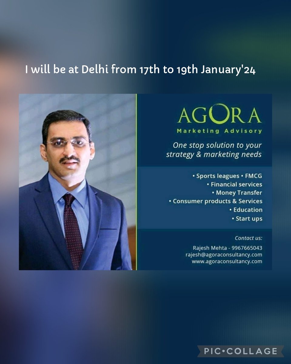 Attention Delhi connections! I'll be in town from January 17th to 19th '24 for business meetings. If you have any ideas or issues you'd like to discuss, let me know. I'd be happy to schedule a meeting with you during my visit. Looking forward to connecting with you all soon!