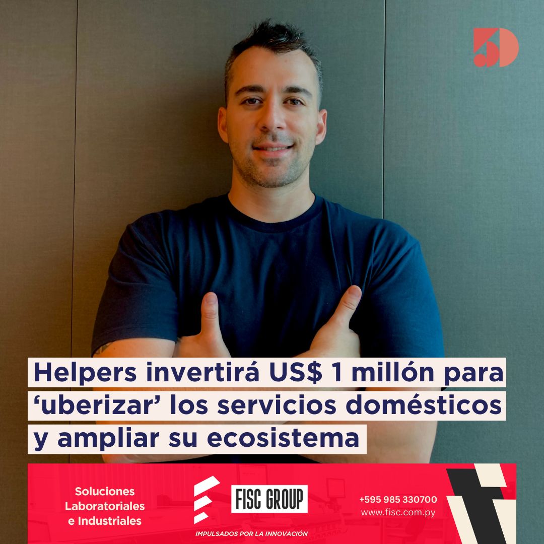 𝗧𝗘𝗖𝗡𝗢𝗟𝗢𝗚𝗜́𝗔 | La startup paraguaya Helpers apunta a un ambicioso proyecto que lo ubicará en un siguiente nivel. Con fondos del BIDLAB, el Conacyt y recursos propios llevan a cabo un fuerte proceso de transición para los próximos 36 meses.   

Rodrigo Elizeche, CEO y