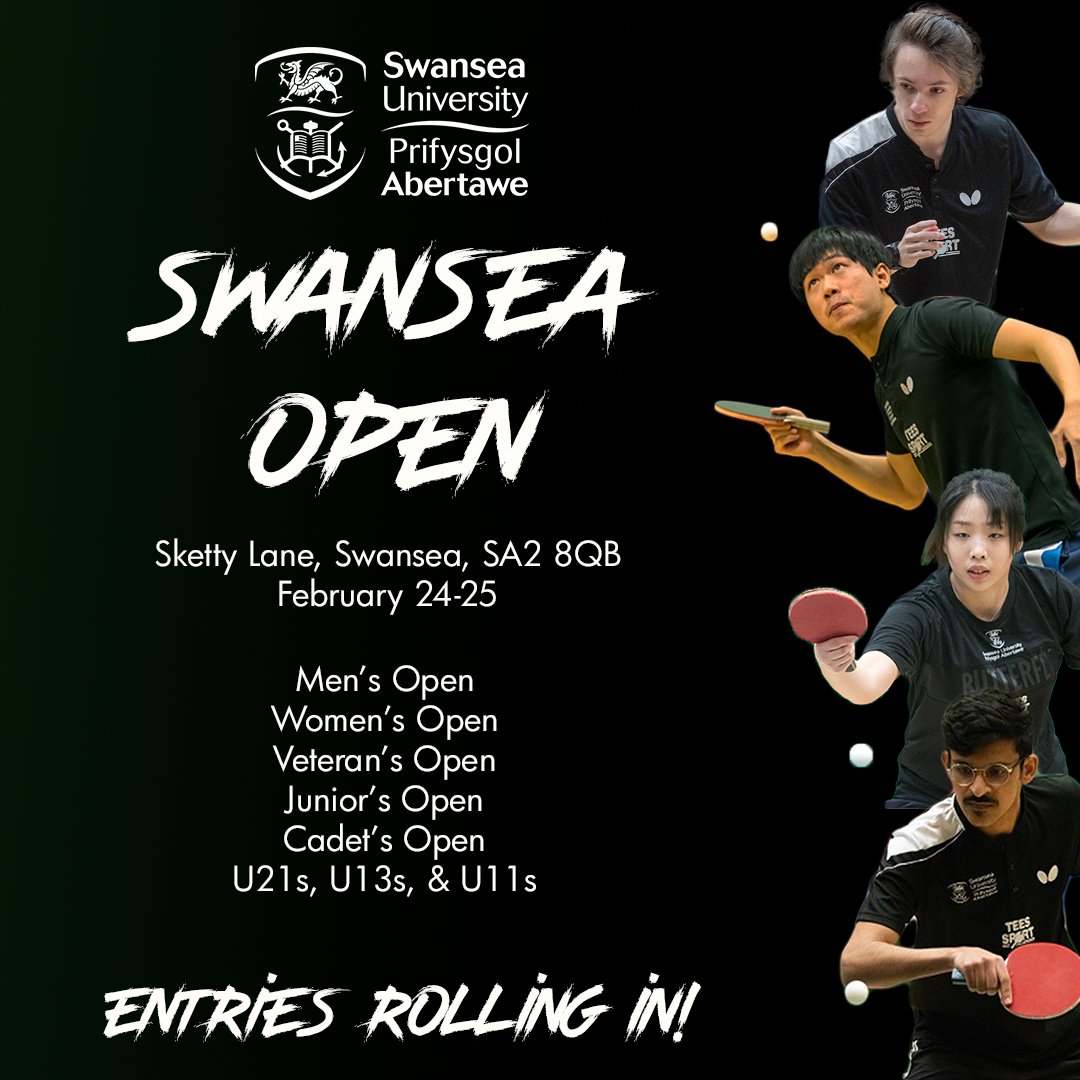Entries rolling in! Get yours now before it's too late📷
Sign-up form :
forms.gle/qCWMBnnFyG7xrV…
If the link above is not working,
Head to TTW Website now to enter:
tabletennis.wales/events/swansea…

<a href="/TeesSport1/">Tees Sport</a> <a href="/Sport_Swansea/">Sport Swansea</a> <a href="/walesTT/">Table Tennis Wales</a>