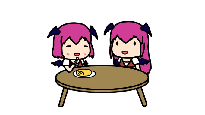 卵焼きを食べる悪魔