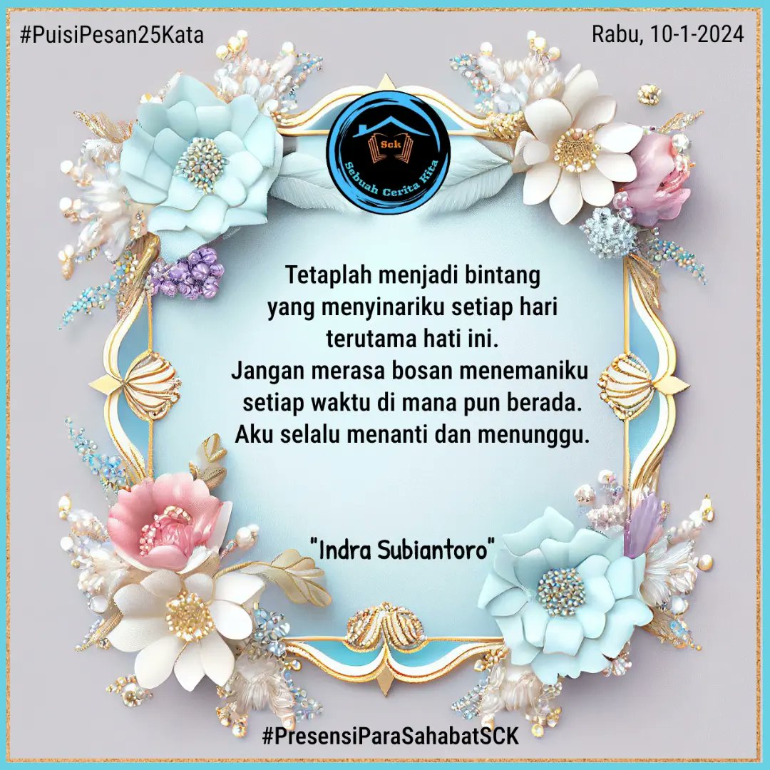 SCK768's tweet photo. Kegiatan di Rumah Biru

Part V

Cekidot

#Presensi
#SebuahCeritaKita
#GakAdaKalianGakAsyik https://t.co/SgJeKebveJ