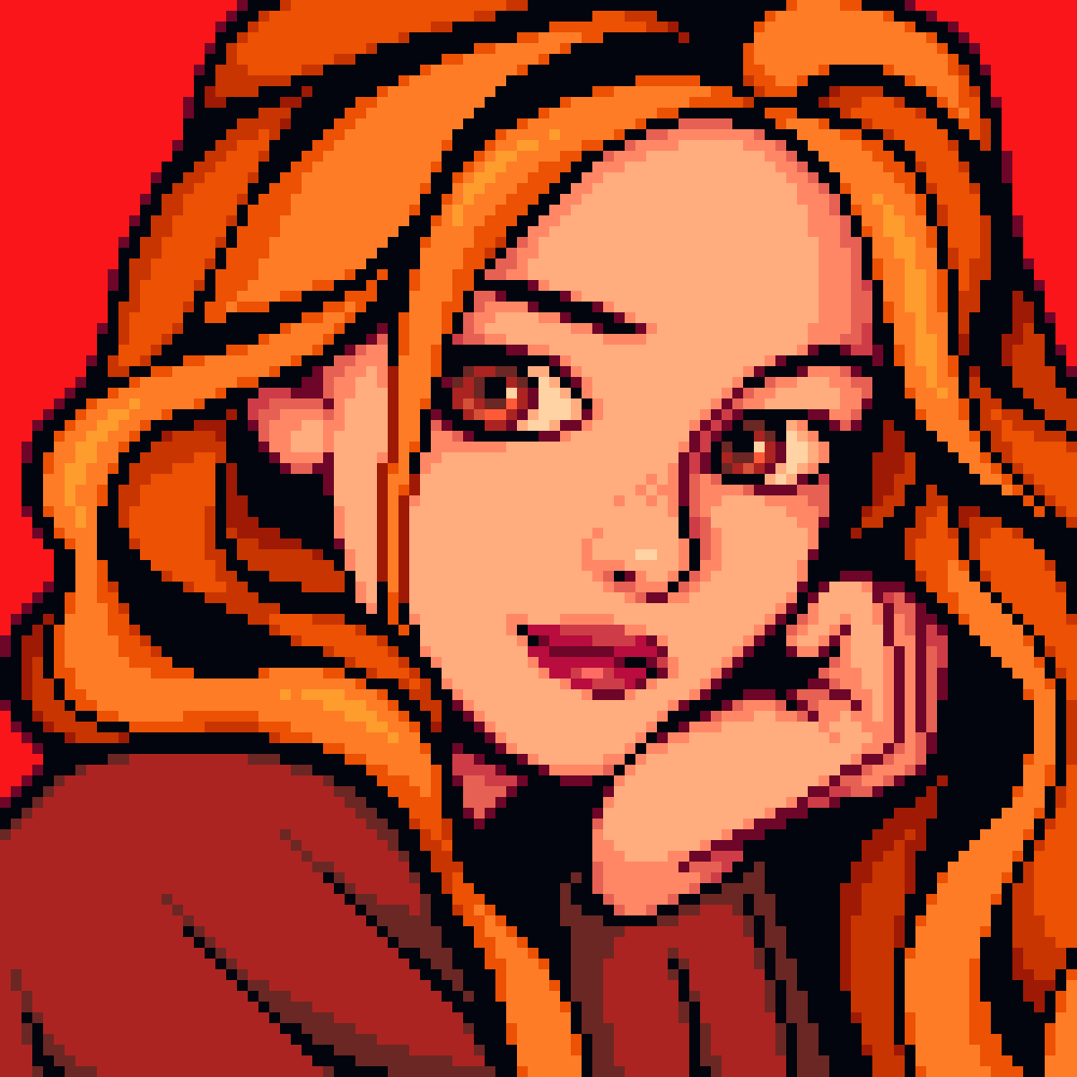 Ulmoart's tweet photo. Hey #PortfolioDay ! 
My name is Ulmo and I draw #pixelart portrait😉 https://t.co/PXKwBJY4xv