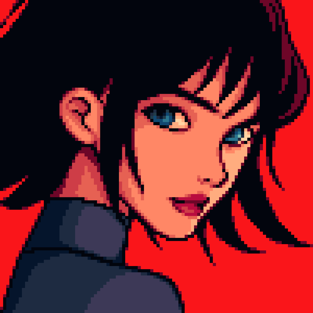 Ulmoart's tweet photo. Hey #PortfolioDay ! 
My name is Ulmo and I draw #pixelart portrait😉 https://t.co/PXKwBJY4xv