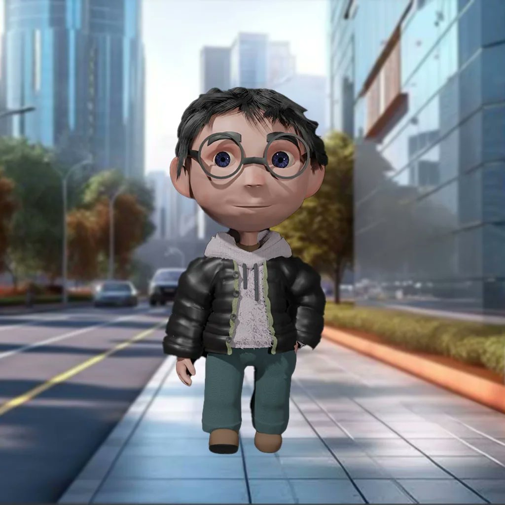 cre8ivedavid's tweet photo. This is Ken, a young nerd boy who lives in the city 🏙️
He likes to be alone and do his thing.

Happy to finally share 😊

#characterart #characterartist #3dcharacter #3dcharacterartist #3dcharactermodeling #3dart #Blender3d  #b3d https://t.co/9yvtD51HXM