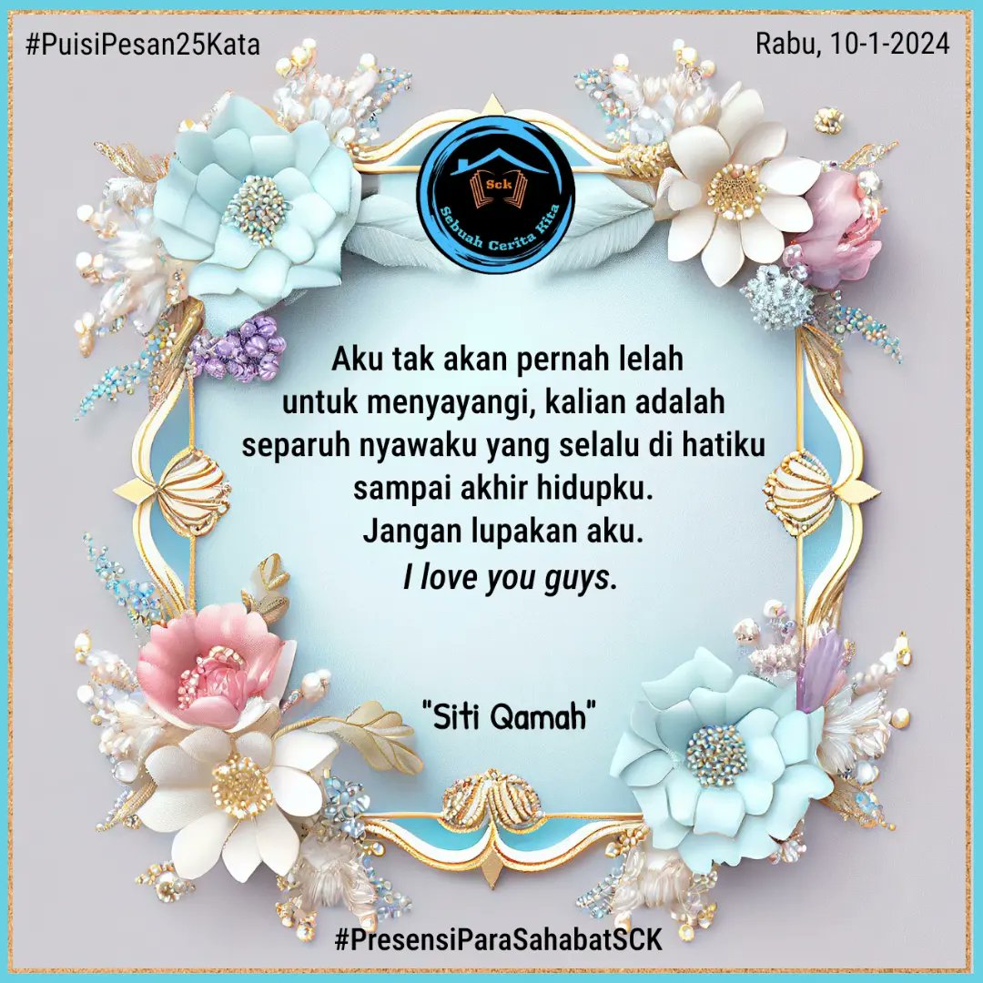 SCK768's tweet photo. Kegiatan di Rumah Biru

Part I

Cekidot

#Presensi
#SebuahCeritaKita
#GakAdaKalianGakAsyik https://t.co/m7fBWz87GK