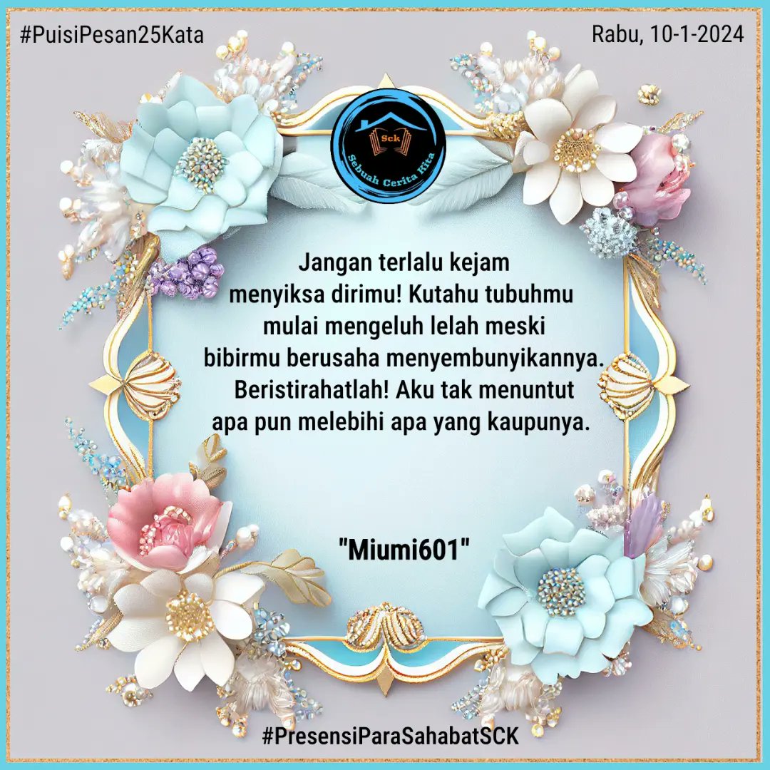 SCK768's tweet photo. Kegiatan di Rumah Biru

Part II

Cekidot

#Presensi
#SebuahCeritaKita
#GakAdaKalianGakAsyik https://t.co/VdHO22YNqQ