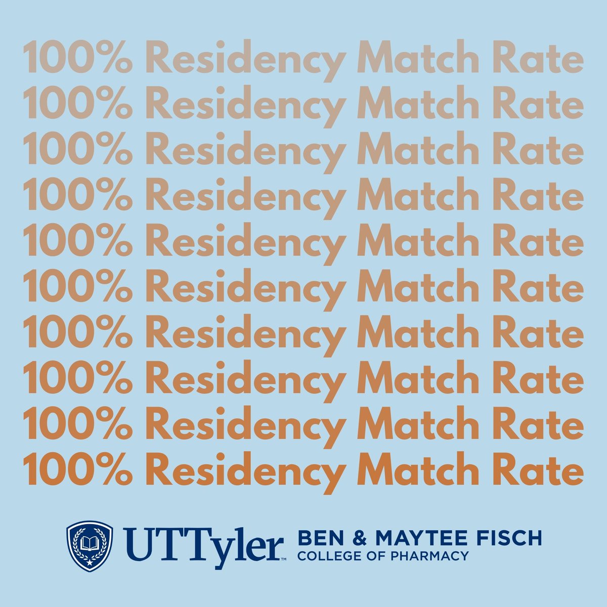 UTTylerPharmacy's tweet image. Last year, the Fisch College of Pharmacy had a 100% residency match rate, the highest in the U.S. 🌟 We're passionate about helping our students succeed through our committed faculty and excellent curriculum.

#UTTPharmD #UTTyler #PharmacySchools