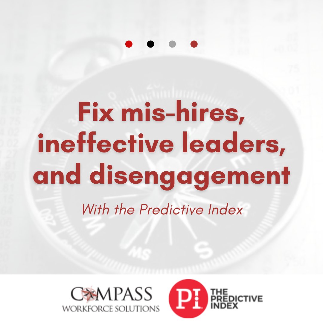 CompassWFS's tweet image. Ready to revolutionize your approach to talent management? Connect with our Predictive Index experts at Compass Workforce Solutions and embark on a journey toward a more engaged, efficient, and harmonious workplace.

#predictiveindex #pitest #hr #hrsoftware #Humanresources