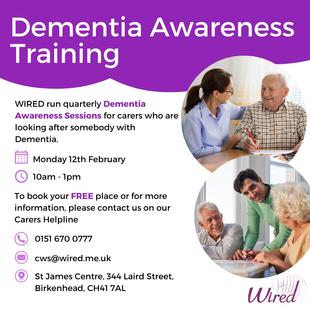 Wirral All Age Independence (@wirrale) on Twitter photo #Dementia Awareness Training from <a href="/WiredCeo/">WIRED Wirral</a> - Monday 12th Feb 10am. #Birkenhead
see attached image for full info
#WirralCarers #Wirral #DementiaAwareness #Dementia Awareness Training from <a href="/WiredCeo/">WIRED Wirral</a> - Monday 12th Feb 10am. #Birkenhead
see attached image for full info
#WirralCarers #Wirral #DementiaAwareness