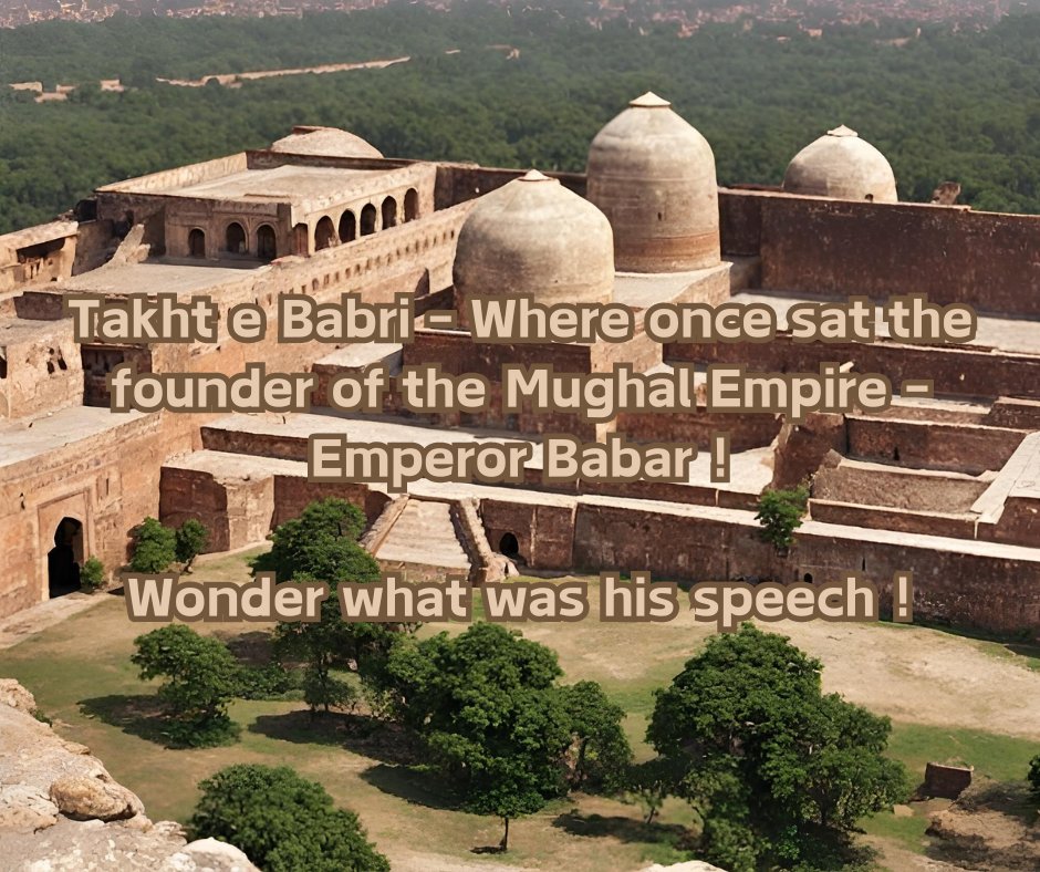 Journey back in time to Takht e Babri, where the illustrious founder of the Mughal Empire, Emperor Babar, once held court. Imagine the echoes of his speech resonating through history. #TakhteBabri #MughalEmpire #HistoricalReflections