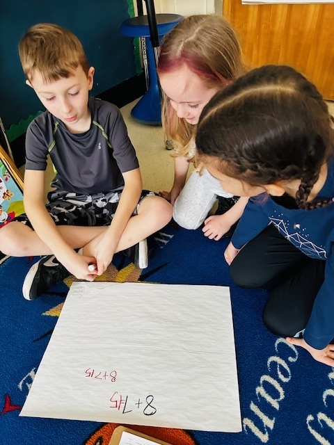 SouthSenecaCSD's tweet image. Our 3rd grade scientists completed an experiment on flooding.  1st graders, meanwhile, worked collaboratively on different ways to make 10!  #foreverfalcons #science #miniscientists