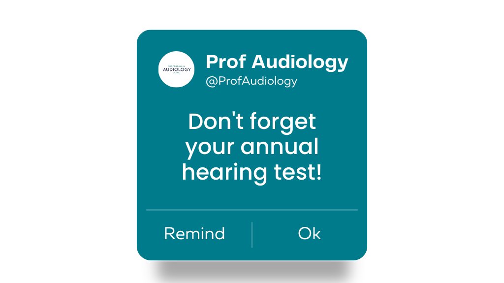 Life gets busy, but your annual hearing test shouldn't be forgotten. Call to book your hearing test with us today!

#HearingLoss #HearingAids #HearingImpairment