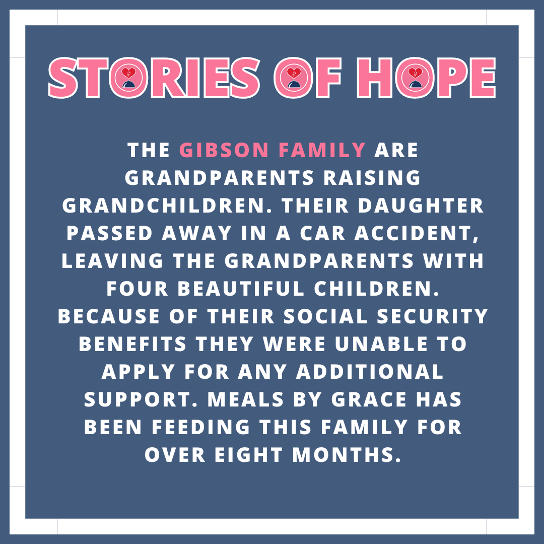 YOU can feed hungry families TODAY.

There are 20 more families like the Gibson's that we'd love to bless this year.

This means we need to raise $160,000+ to help these families thrive in their day to day.

Will you join us in the goal?

Donate here: hubs.ly/Q02fRzPC0