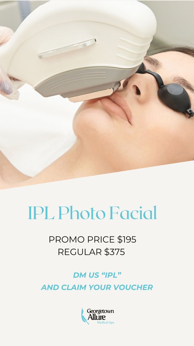 GeorgetownSpa's tweet image. Unleash your beauty with IPL magic!
Claim $180 off your first session and let your radiance shine.
#IPLPromo #IPLlaser #GlowUp #dcwomen #DcBeauty
#dcwellness #IPL #Acne #Scars #rosácea #antiacne
#NoMoreLines #linesandwrinkles