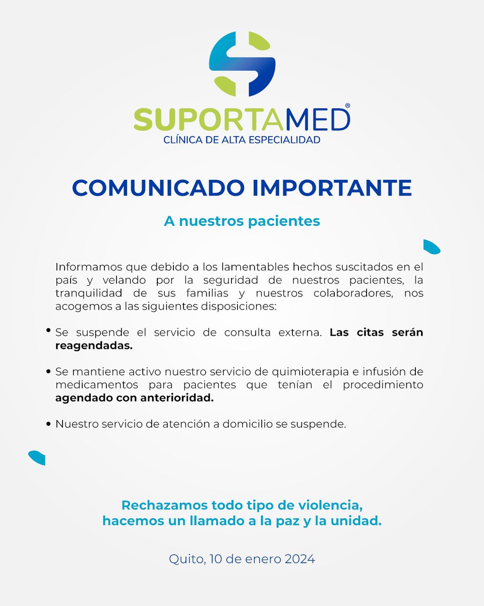 SuportaMed's tweet photo. COMUNICADO IMPORTANTE❗
Les pedimos a nuestros pacientes mantenerse informados por nuestras cuentas oficiales.
🌐 https://t.co/DJ2O3El1uo
Ig: https://t.co/QKsQFg2IwF
X: https://t.co/ZQYD3IbCuU https://t.co/yhLlMsRzlw