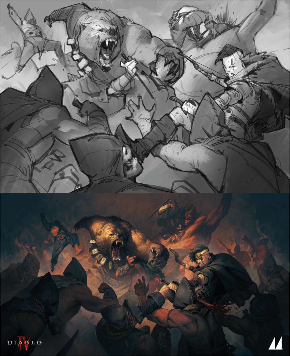 Sketch to final ✍️ ✨
Internal fan art for Diablo, by artist Alex Alexandrov
#DigitalArt #DigitalIllustration